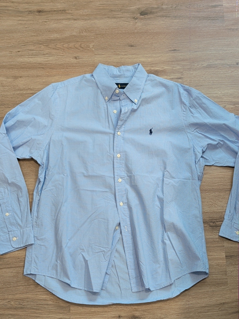 Ralph Lauren Light Blue Button-Down Shirt with Navy Pony